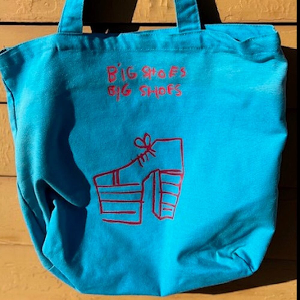 Jean-Michel Basquiat MOMA Tote Bag w/zipper compartment  18"x15" Canvas Pre-Owne